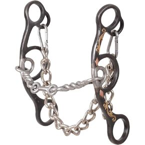 Classic Equine Sherry Cervi Diamond Shank Barrel Bit with Twisted Wire Dogbone, Short Shank