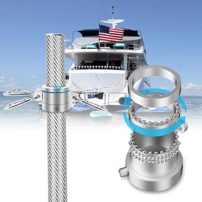 24In/30In Marine Flag Pole for Boats, Carbon Fiber Design Heavy Duty Flag Pole with Tangle Free Spinning Grommets, High Wind Flag Pole for Yachts, Marines, Sailing, Fishing Boats, Silver