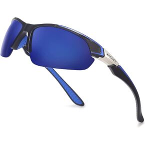Xagger Polarized Sports Sunglasses for Men Women UV400 Wrap Around Baseball Softball Glasses