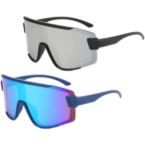 Swanoble UV400 2 Kids Sport Sunglasses for Boys Girls Cycling Tennis Youth Baseball Shades for Age 6-15