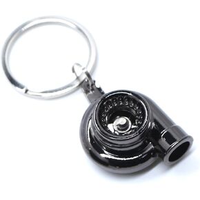 Turbo Keychain Metal Spinning Turbocharger Automotive Mini Car Part Keychain Key Ring