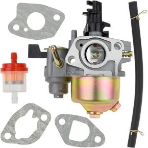 Carb Carburetor with Gaskets Fuel Line Filter for Predator 196cc 212cc 6.5hp Coleman Powersports CT200U Trail 200 CT200U-EX BT200X Baja Warrior MB200 Mini bike KT196 Twister 80T Go Kart Cart Parts