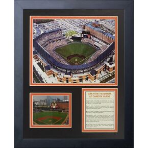 Legends Never Die Baltimore Orioles Camden Yards Framed Photo Collage, 11 by 14-Inch, Black