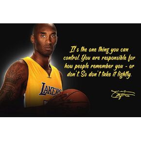 Kobe Bryant Poster Quote Black History Month Posters Los Angeles Lakers Quotes Basketball Sports Decor Coaching Wall Art Growth Mindset Teacher Educational Teaching Quotes Elementary P064