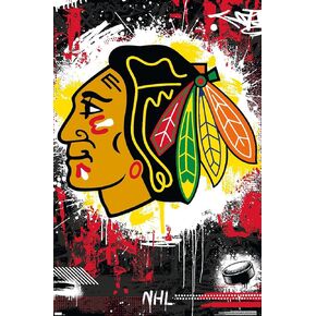 Trends International NHL Chicago Blackhawks - Maximalist Logo 23 Wall Poster