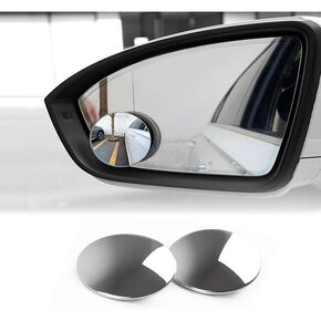 مرآة سيارة Blind Spot، 2 Pack-2 بوصة مرايا محدبة للرؤية الخلفية المستديرة، ملحقات خارجية للسيارات، زاوية واسعة، ملاءمة عالمية، زجاج حقيقي عالي الدقة، مرايا رؤية خلفية محدبة زجاجية بدون إطار in Kuwait