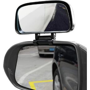 Blind Spot Mirror - Adjustable 360 Degree Rotation Car Auxiliary Convex Wide Angle Mirror Snap Way Clip On Side Rearview Mirror Universal for Cars Truck SUVs