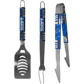 NFL Siskiyou Sports Fan Shop Detroit Lions Tailgater BBQ Set 3 piece Team Color