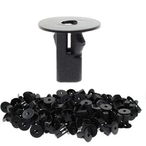 Nylon Hood Bumper Fender Liner Front Spoiler Trim Panel Shield Retainer Fastener M5.5#12 Screw Grommet Rivet Clips for 9mm x 9mm Hole Toyota Lexus 90189-06065 - 100pcs