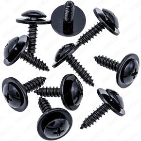 Rexka 50pcs Fender Liner Splash Shield Wheelhouse Liner Screw Phillips Truss Head Sems Compatible with Honda Acura BMW 90114-SE0-000 Accord ILX RDX TL TSX 90114SE0000