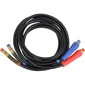 Mytee Products 15Ft (Set of 2) Air Line Hose Assemblies with Gladhands & 16" Single Spring Tender Kit - Air Hose Assemblies w/Flexible Grips Kit for Semi Truck, Trailer, Tractor