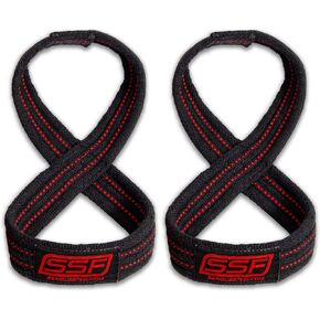 SERIOUS STEEL FITNESS Figure 8 Straps | Deadlift Straps | Heavy Duty Lifting Straps | Strongman Axle Straps - 3 Sizes