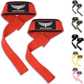 Gym Maniac GM Wrist Straps for Weight Lifting - Gym Accessories for Men and Women - Workout Equipment for Better Exercise Support - Adjustable Grip in Kuwait