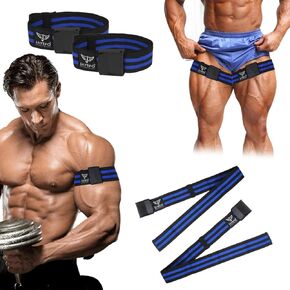Jayefo Sports Muscle Blaster Blood Flow Restriction Bands Occlusion Straps Biceps Muscle Builder Weightlifting Powerlifting Fitness Exercise Training Gym 4 Pack|2pairs for Arms & Legs in Kuwait