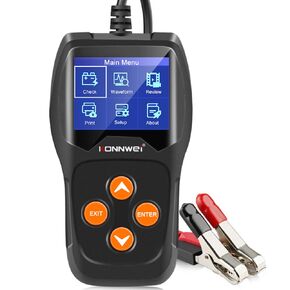 KONNWEI KW650 6V 12V Car Battery Tester, 100-2000 CCA Battery Load Tester Automotive Battery and Alternator Tester for Vehicles/Marine/Motorcycle/Lawn Mover