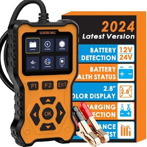 Car Battery Tester 12V 24V Load Tester,100-2000CCA Automotive Alternator Tester Analyzer Digital Charging System Tester Scan Tool Cranking System Tester for Truck Marine Motorcycle SUV Boat.