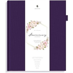 Anniversary Journal for Couples - Elegant Wedding Memory Book and Photo Album with Pen Holder and Closure Band - The Perfect Anniversary Wedding Gifts for Couples (Aqua)