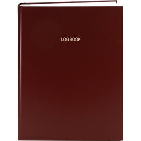BookFactory Log Book/Multipurpose Log Book - 96 Pages 8" x 10" Black Cover Section Sewn Hardbound (LOG-096-SRS-A-LKT2)