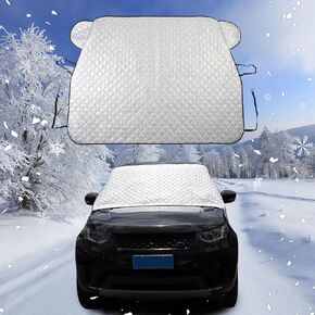 Windshield Snow Cover Compatible with Hummer H2 2003-2009, Car Snow Cover, Front Windshield Sunshade, Exterior Windscreen Sun Shade, UV-Rays Sun Ice Snow Frost Protector, 4-Layer Windshield Cover