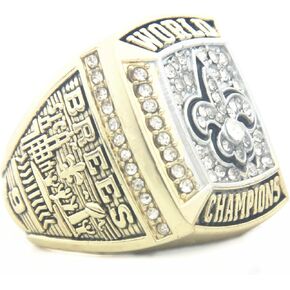 خاتم NO'Saints New Orleans Football DREW BREES 2009 لأبطال العالم الخارقين مع صندوق خشبي مقاس 11 هدايا للرجال والأطفال والأولاد والآباء الشباب in Kuwait