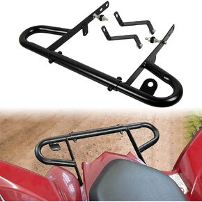 SAUTVS Rear Wide Grab Bar Bumper Assembly Kit for Yamaha Raptor 700 2006-2024, Black Aluminum Rear Bumper Compatible with Yamaha Raptor 700 / 700R 2006-2024 Accessories