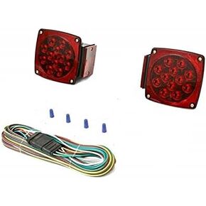 AUTO 12V Submersible LED Trailer Tail Light Kit for Under 80 Inch Trailer Boat Utility Trailer Waterproof (Trailer Light kit)