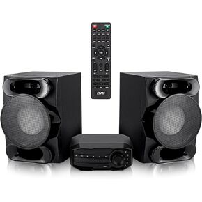 800 Watt Wireless Bluetooth Stereo Shelf System with Remote Controller FM/MP3/CD/DVD/USB/AV Compatible, Powerful Bass Speakers for Home Theater & Home Audio