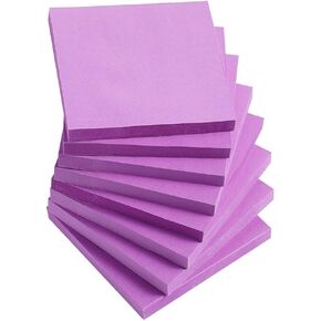 Vanpad Sticky Notes 3x3 Inches,Bright Blue Self-Stick Pads, Easy to Post for Home, Office, Notebook, 8 Pads/Pack