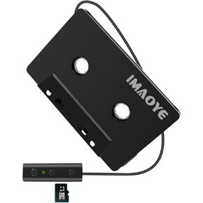 2024 New Bluetooth 5.0 Car Audio Stereo Cassette Vehicle Tape Converter Cassette Work While Charging Support TF Card（Four-Channels）