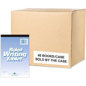 Roaring Spring 6"x9" Writing Tablet, 100 Sheets 15# White Paper, Wide Ruled, Heavy Back Board, Top Edge Bound (Pack o 1)