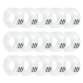 15 Rolls Transparent Clear Tape Refills for Dispenser, Durable Tape(Not Easily Tear), 0.7 Inch, 27.3 Yard, Perfect for Office, Home, School