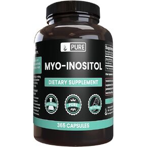 Pure Original Ingredients Myo-Inositol (365 Capsules) No Magnesium Or Rice Fillers, Always Pure, Lab Verified