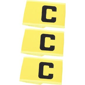 Kisangel 3pcs Soccer Captain Armbands Elastic Football Captain Bands Portable Arm Bands Bracelets for Sports Captain Armband Supply,Yellow