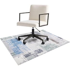 Topotdor Office Chair Mat for Hardwood Floor,Under Desk Lightweight Low Pile Anti Slip Multi Purpose Floor Protector Rug for Home Office Workspace,39.3"x59"