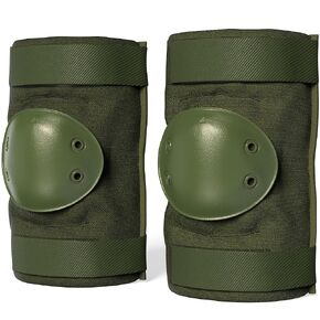 PRO Tactical Style Multi-Level Protection Elbow Pads, Small Size, ODG (Olive Dark Green), 1 Pair - Hard Cap & Adjustable Grip for Free Movement - All Day Comfort, Made in USA