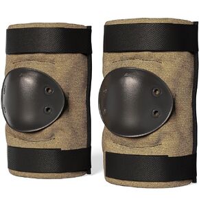 PRO Tactical Style Multi-Level Protection Elbow Pads, Large Size, Coyote Brown, 1 Pair - Hard Cap & Adjustable Grip for Free Movement - All Day Comfort, Made in USA