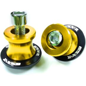 Gold Motorcycle Aluminum CNC M8 Swing arm Sliders Spools Stand Screw Compatible With Suzuki GSXR 125 250 300 600 750 1000