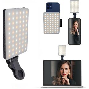 Selfie iPhone Light with Front & Back Clip | (Black)