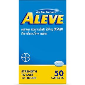 Aleve Pain Relief Naproxen Sodium Caplets ‐ 50 Count
