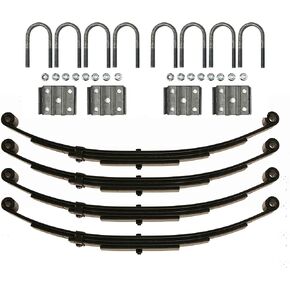 LIBRA 6000lbs 6K Tandem Trailer Axle Suspension Kit 3000 lbs Leaf Springs & Ubolt Kit