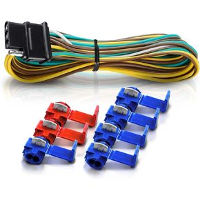 OPT7 Redline Hardwire Kit for Tailgate Light Bar (4.9ft Harness with 7 Wiring Connectors)