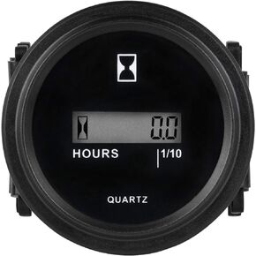Digital DC Hours Counter, Volt.4.5V to 90V,Resettable Total Hours for Maintenance,Data Storage for Lawn Mower Generator Tractor Snowmobile Motorcycle .(DC4.5V to 90V)