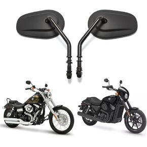 Black Matte Motorcycle Side Mirrors for Cruiser Touring Harley Davidson XL 883 1200