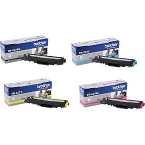 Brother TN227 4 High Yield Color Toner Set (BK/C/M/Y) (1) TN227BK, (1) TN227C, (1) TN227M, (1) TN227Y