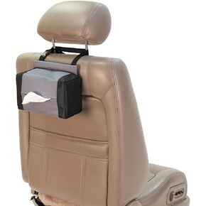 FH Group E-Z Travel Napkin Tissue Dispenser Holder Fits Most Cars, SUVs, Trucks, and Vans Gray