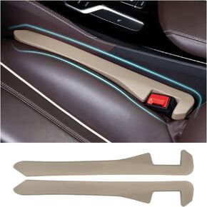 2PCS Car Seat Gap Filler - Elastic Car Seat Gap Filler Organizer Universal for Car Truck Suv Between Seat and Console - Prevent Items from Droping - Add Style to Your Car Accessories (Black/2pcs)