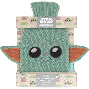 Grogu Hot Water Bottle, Hot Water Bag for Neck, Shoulder Pain and Hand Feet Warmer, Hot Compress and Cold Therapy, Great Gift