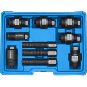 Motorcycle Flywheel Puller Kit for Small Engine, 14mm 16 18 19 20 22 24 25 26 27 28mm 10PCS Dirt Bike ATV Flywheel Puller Set (Blue)