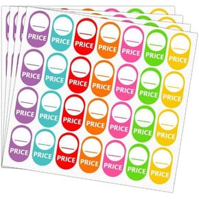 Dollar Price Tags Labels,Jewelry Price Tags Stickers,1x0.75 Inch Write On Colorful Pricemarker Stickers,1008 Pcs Per Pack