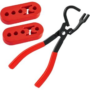 3 قطع كماشة إزالة شماعات العادم وشماعات العادم المطاطية لإزالة شماعات كاتم الصوت واستبدال جلبة عازل قابل للتعديل 4 فتحات عالمية (أحمر) in Kuwait